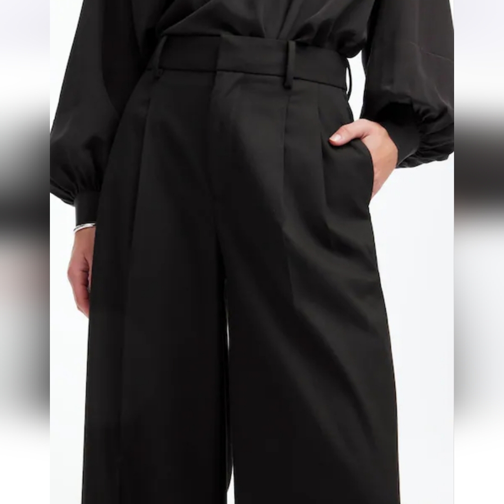 Madewell The Harlow Superwide-Leg Trouser in Brushed Twill - Picture 3 of 6